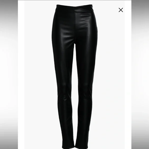 Rag & Bone Nina High Waist Pull On Faux Leather Skinny Pants, Black - Picture 5 of 11